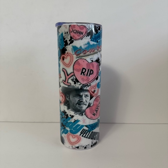 Yellowstone RIP Collage 20oz Skinny Tumbler - Picture 4 of 4